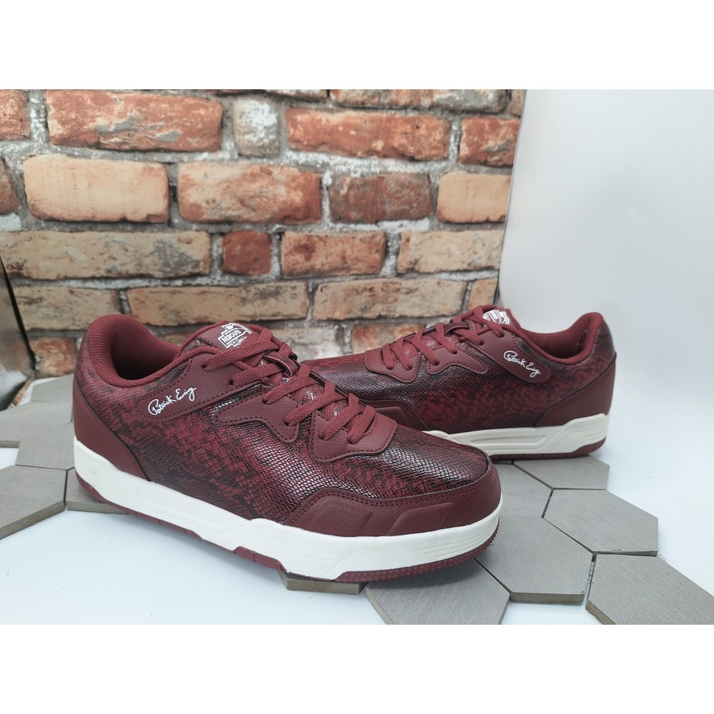 Patrick Ewing Rebound Backcourt Snake Snakeskin Burgundy Men Sz 10.5 Wine Luxury